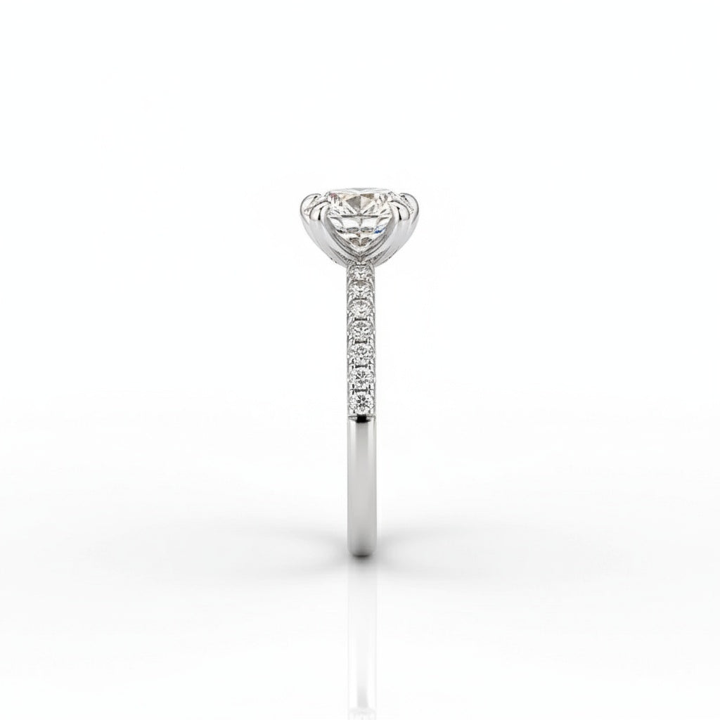 Aurevyn 2.0Ct Round Cut 6 Prong Promise Rings For Women