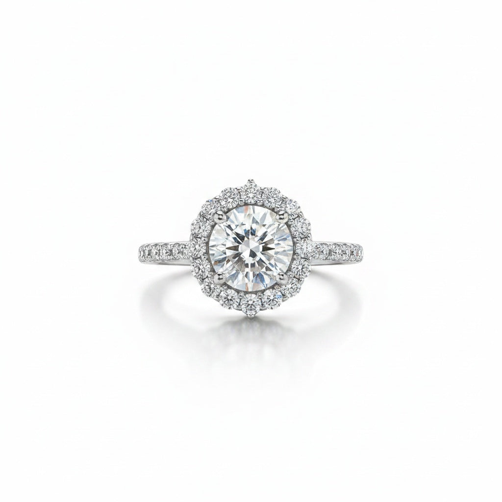 Aurevyn 2.0Ct Round Cut White Gold Travel Promise Ring
