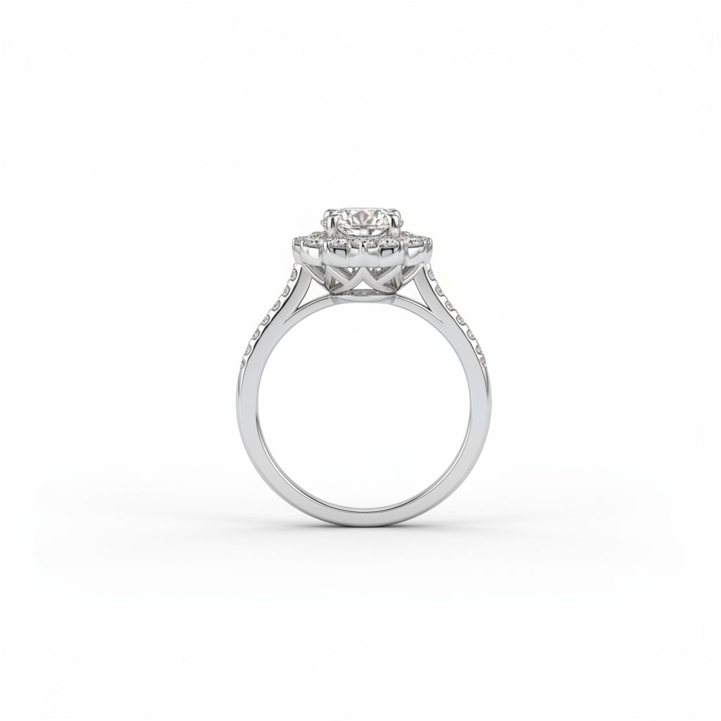 Aurevyn 2.0Ct Round Cut White Gold Travel Promise Ring