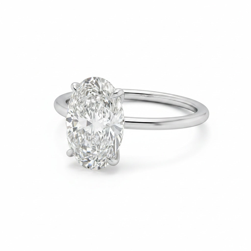 Aurevyn 2.0Ct~5.5Ct Oval Cut Promise Ring For Women