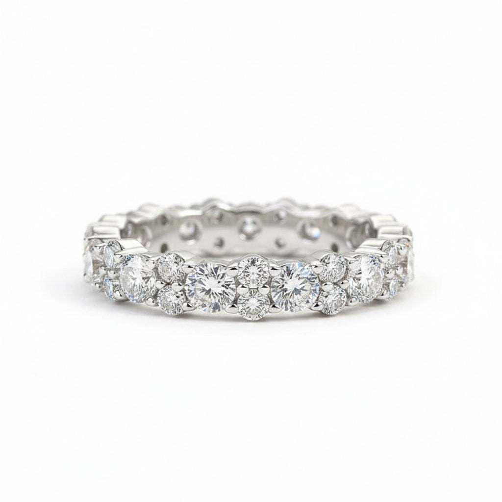 Aurevyn 2.5 Ct Round Cut Full Wedding Band for Women