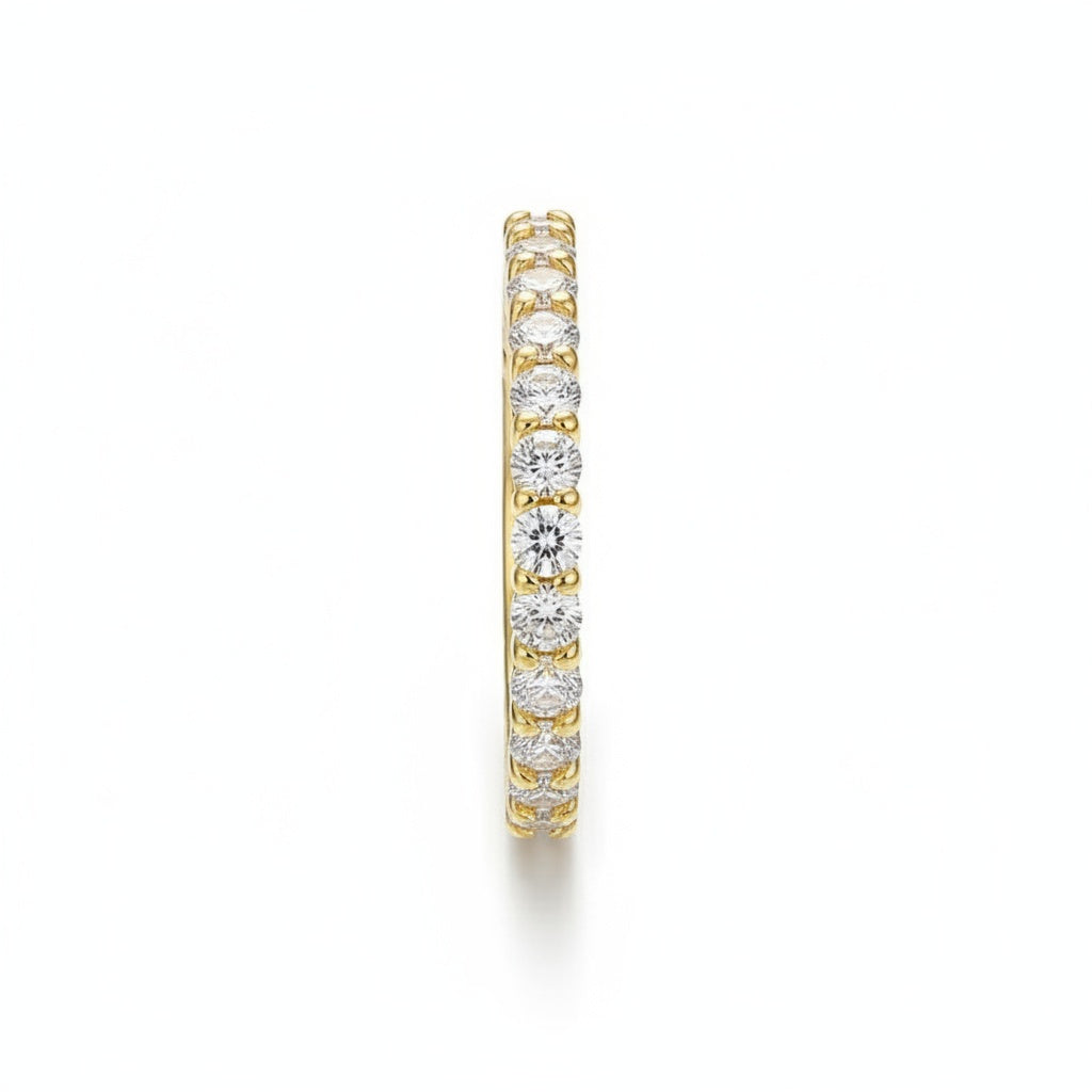 Aurevyn 2.5 Ct Yellow Gold Round Cut Women's Wedding Band