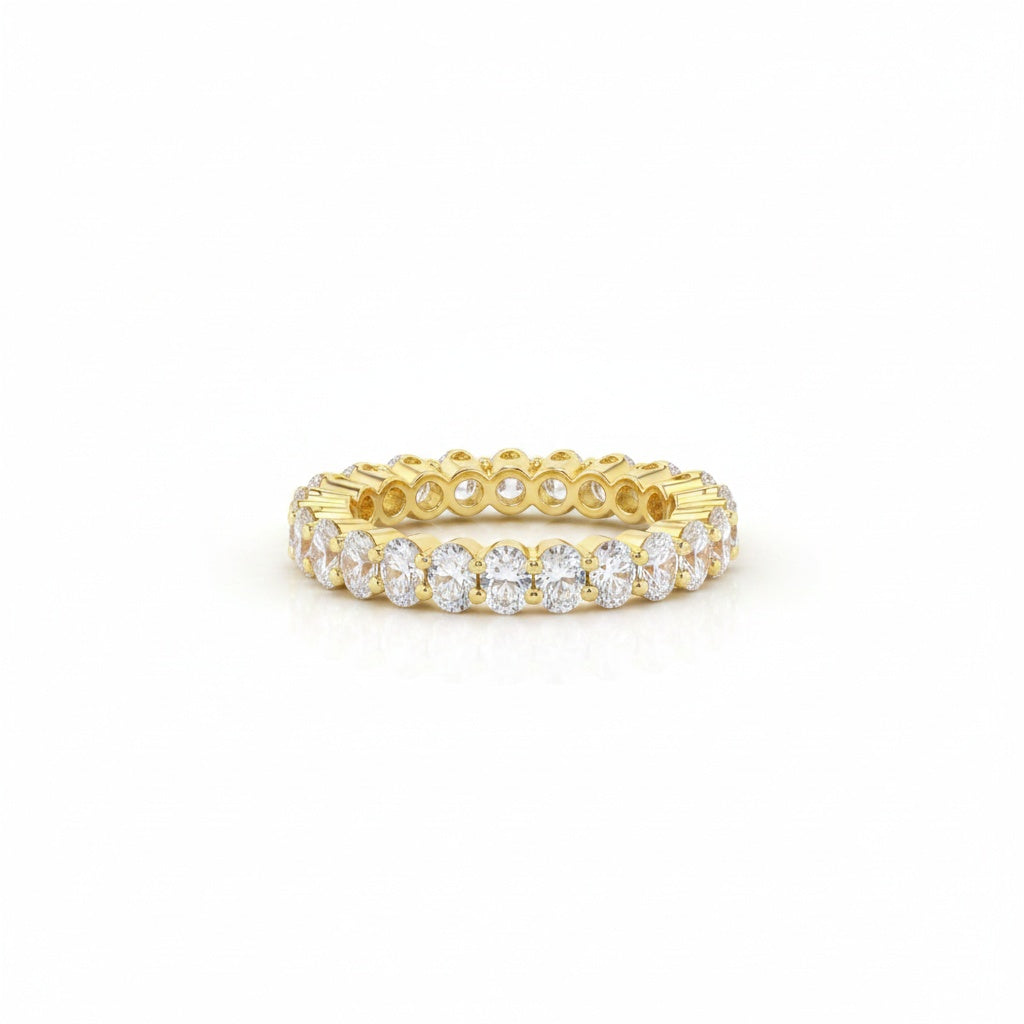 Aurevyn 3.0 Ct Oval Cut Full Wedding Band for Women