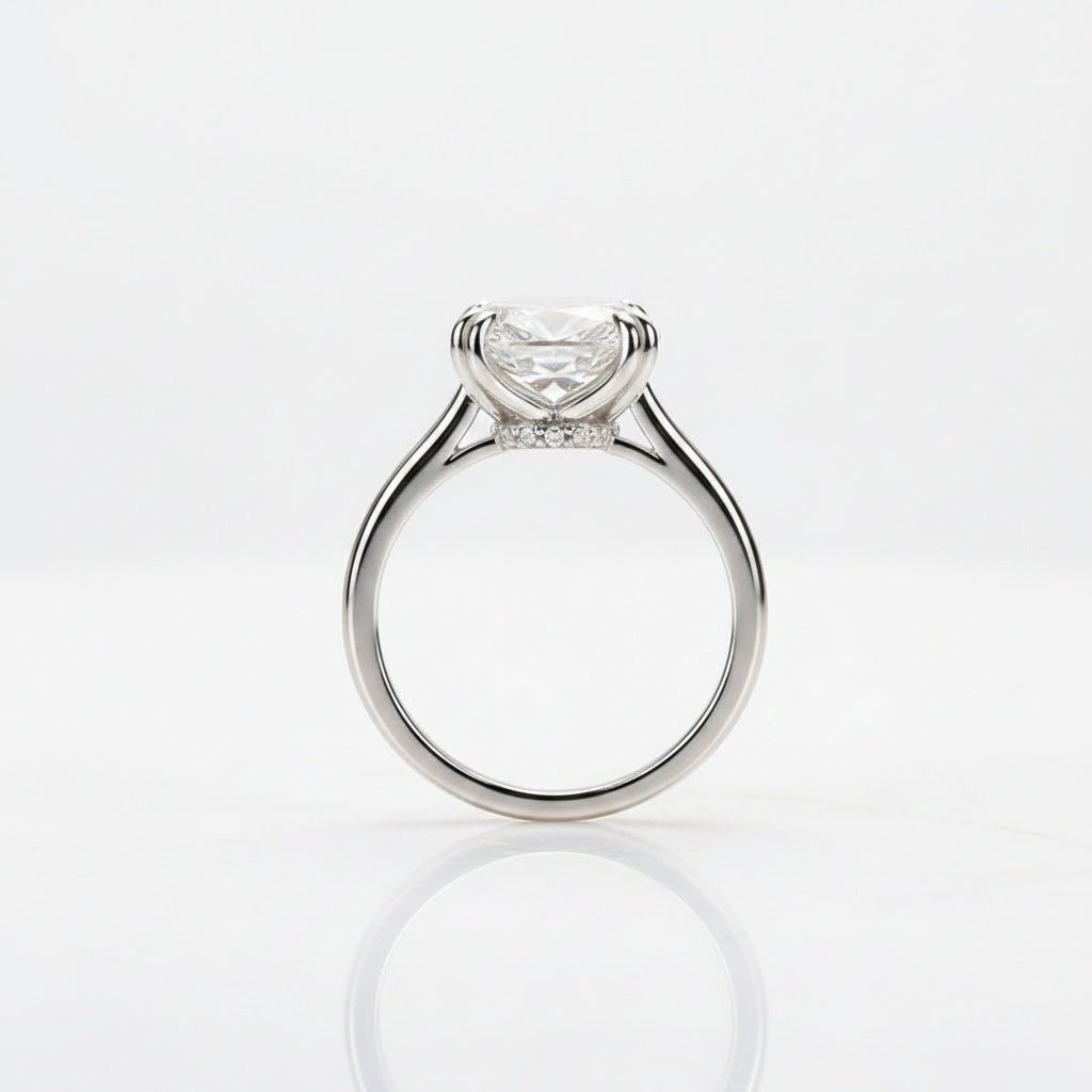 Aurevyn 4.5 Ct Cushion Cut White Gold Engagement Ring