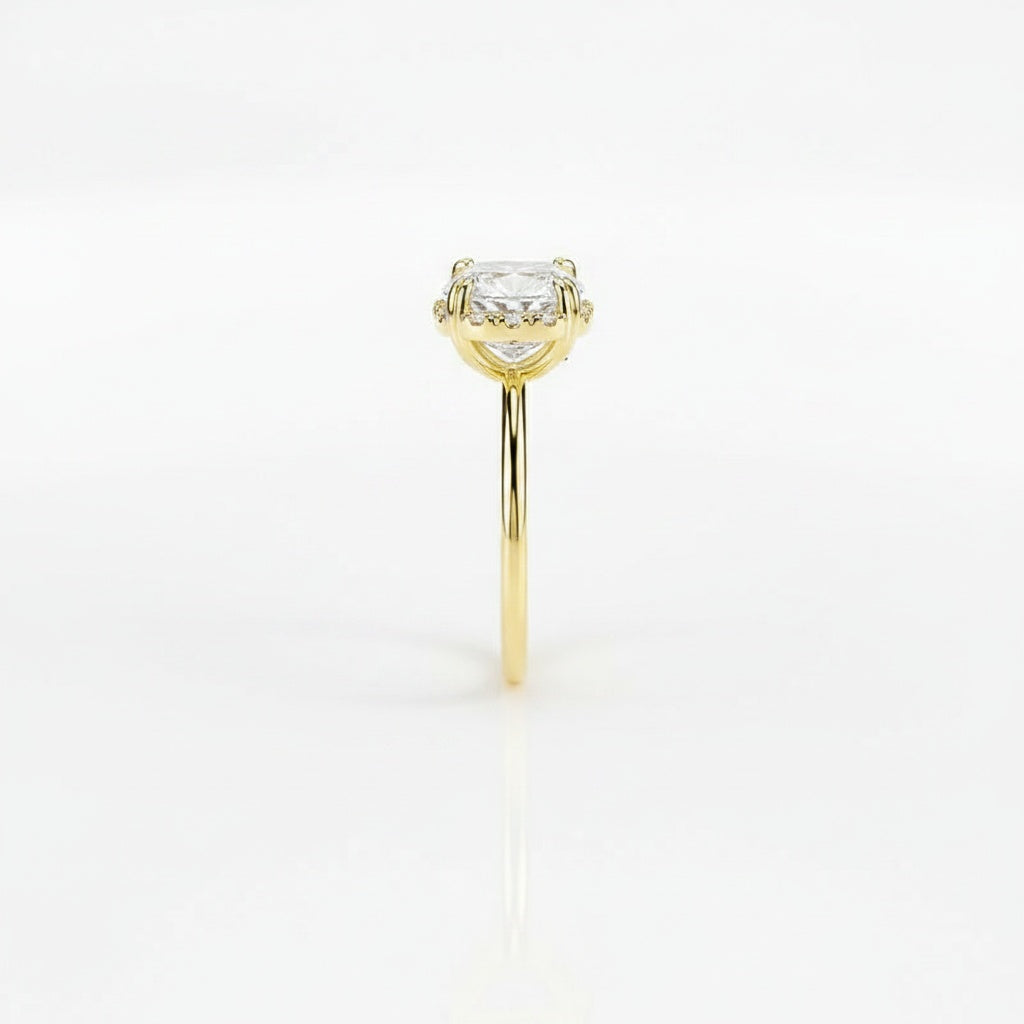 Aurevyn 4.5 Ct Cushion Cut Yellow Gold Engagement Ring