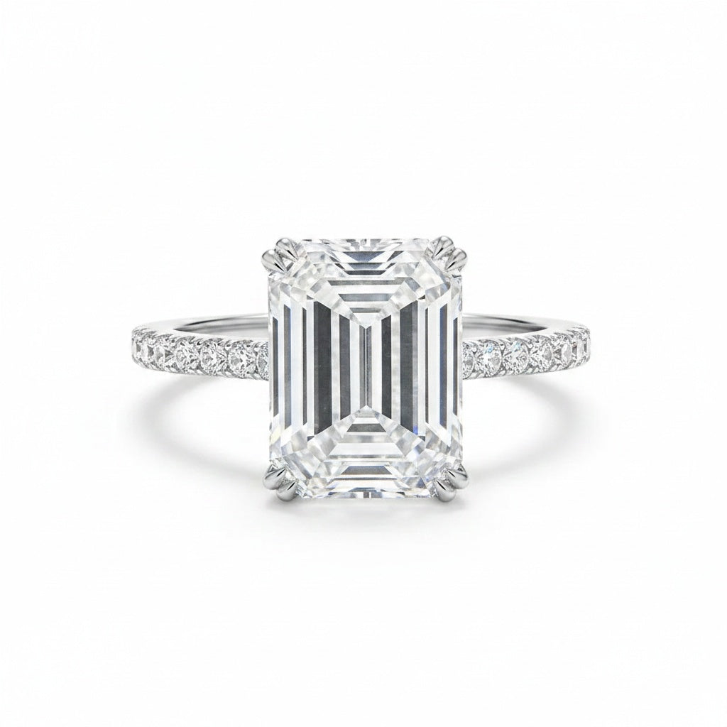 Aurevyn 4.5 Ct Emerald Cut Engagement Ring For Women