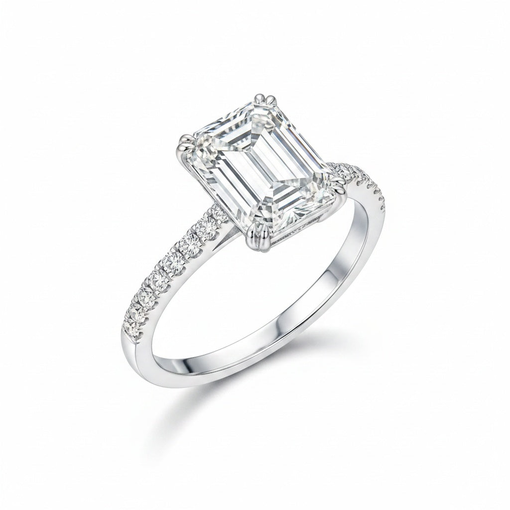 Aurevyn 4.5 Ct Emerald Cut Engagement Ring For Women