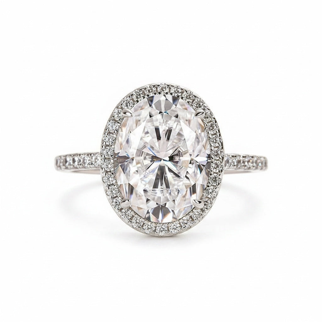 Aurevyn 4.5 Ct Oval White Gold Promise Ring
