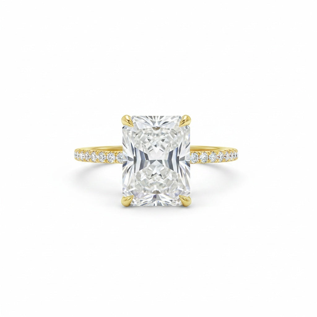 Aurevyn 4.5Ct Radiant Cut Yellow Gold Travel Promise Ring