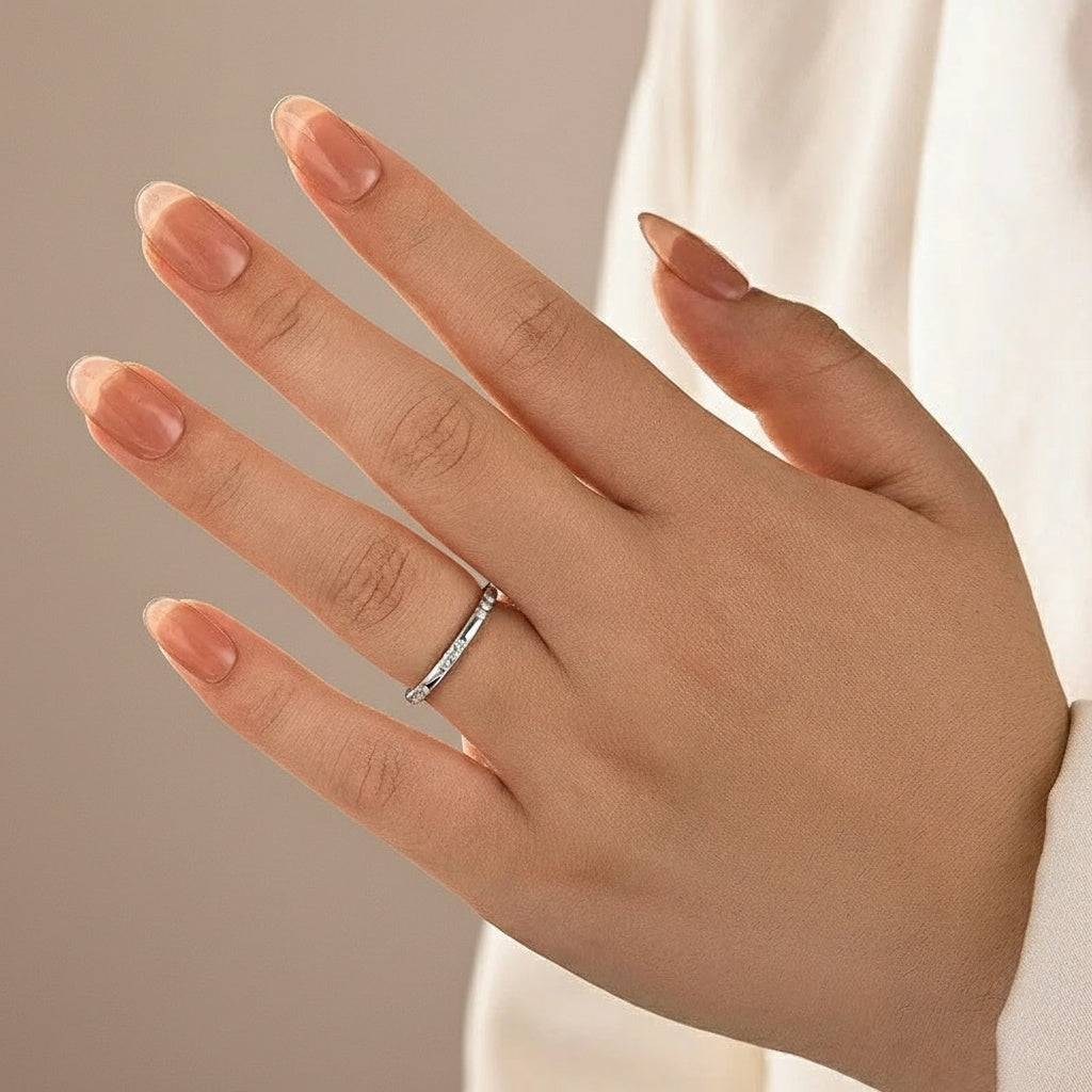 Aurevyn Classic Round Cut Wedding Ring In 925 Sterling Silver