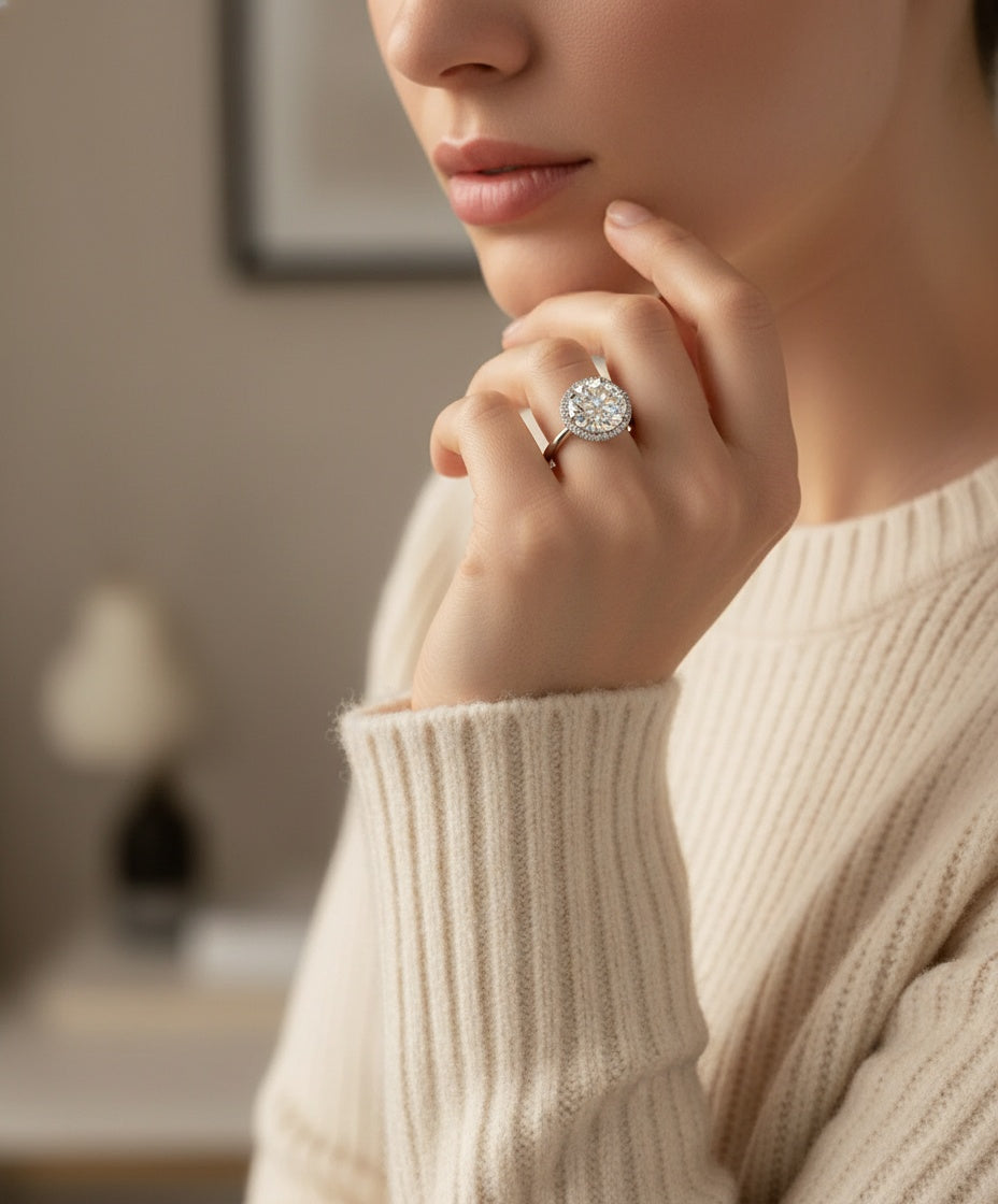 Aurevyn Lumière Halo Ring