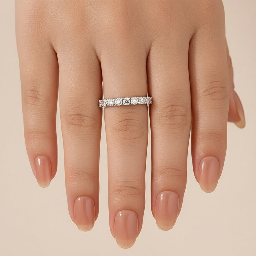 Aurevyn Moissanite 1.5 Ct Round Cut Women's Wedding Band