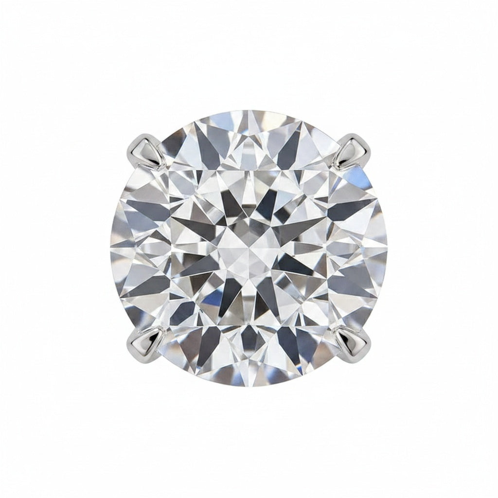 Aurevyn Moissanite 2.0Ct Round Cut White Gold Bridal Wedding Ring Set