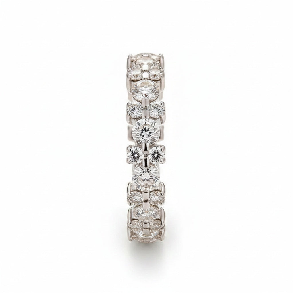 Aurevyn Moissanite 2.5 Ct Round Cut Full Wedding Band for Women