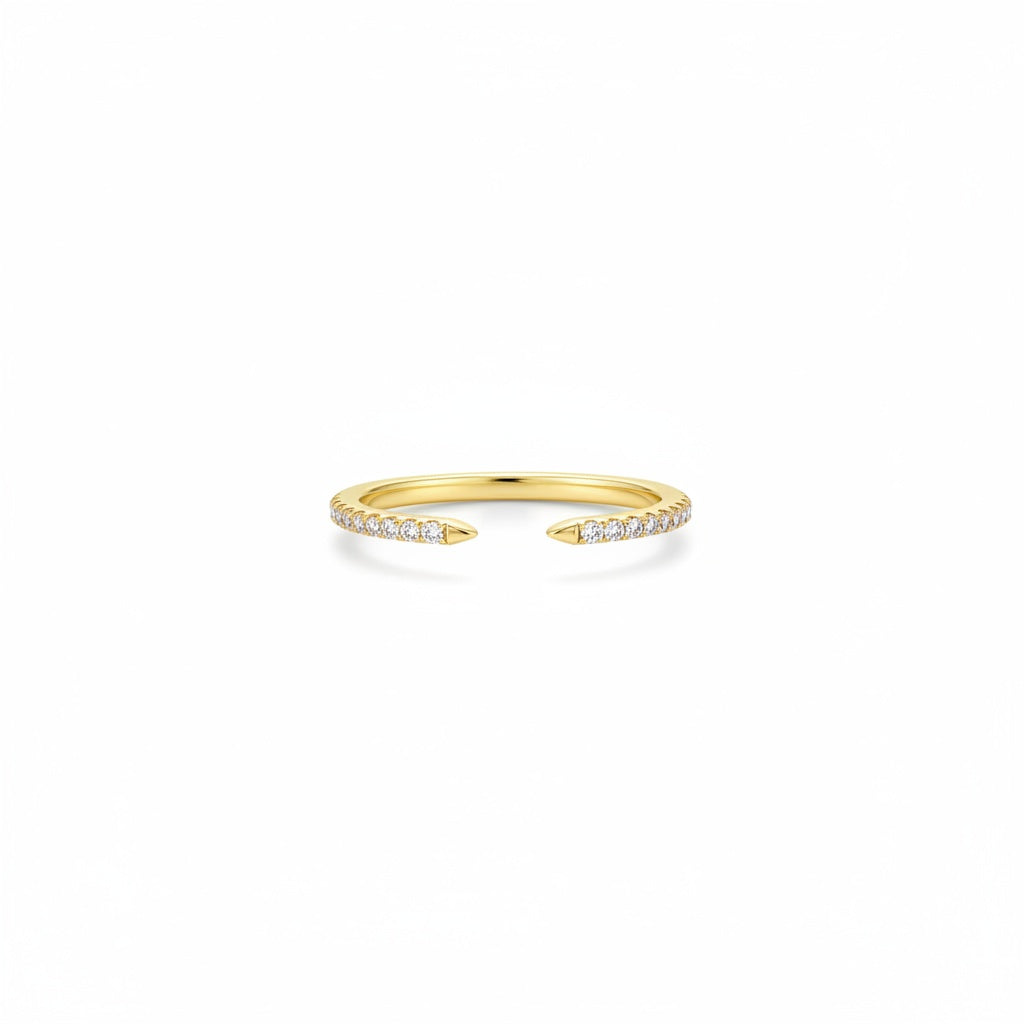 Aurevyn Open Moissanite Diamond Pavé Spacer Ring