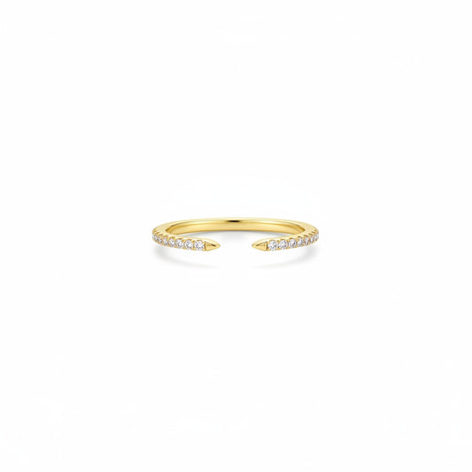 Aurevyn Open Moissanite Diamond Pavé Spacer Ring