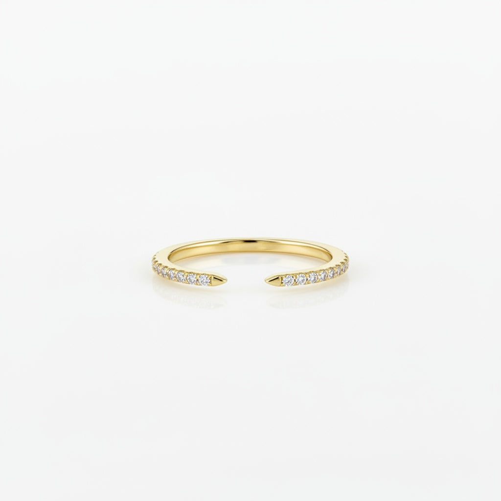 Aurevyn Open Moissanite Diamond Pavé Spacer Ring