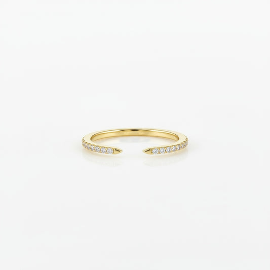Aurevyn Open Moissanite Diamond Pavé Spacer Ring