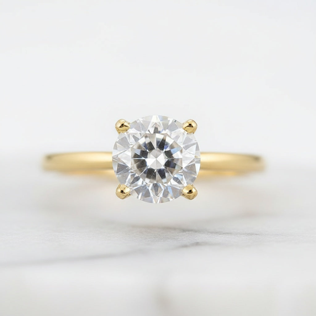 Aurevyn Open Moissanite Diamond Pavé Spacer Ring