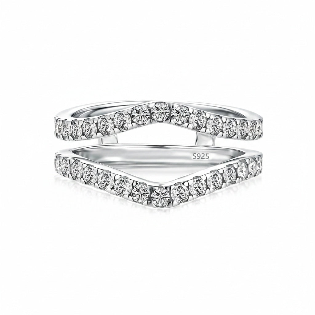 Aurevyn Pavé Full Eternity Round Cut Enhancer Wedding Band