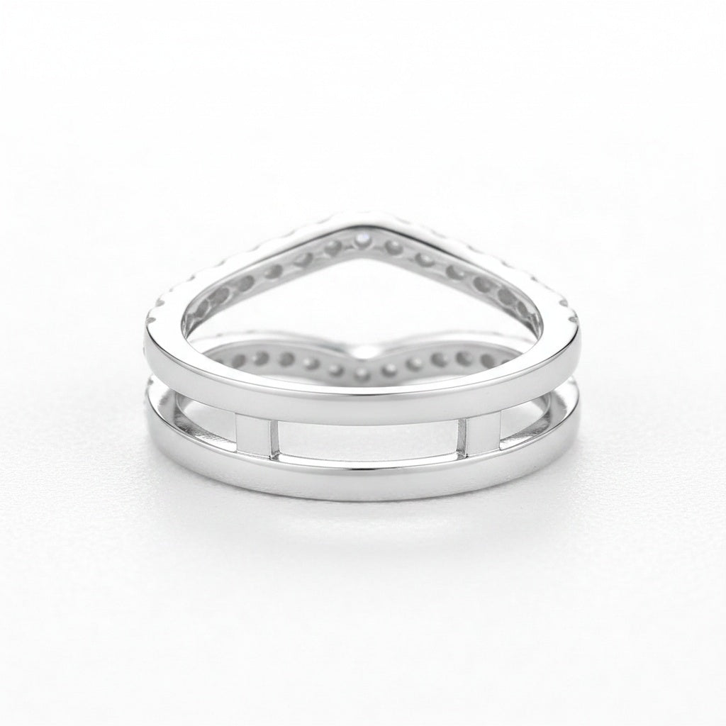 Aurevyn Pavé Full Eternity Round Cut Enhancer Wedding Band
