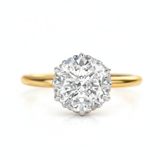 Aurevyn Two-tone 2.0 Ct Round Cut Promise Ring For Women