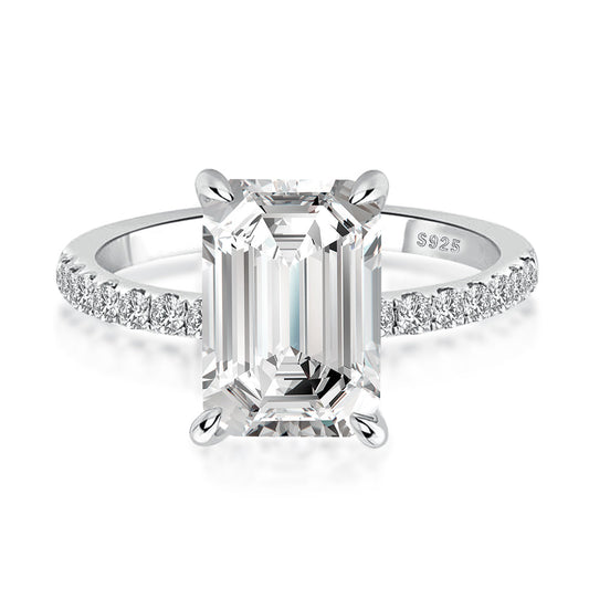 Aurevyn 3.5 Ct Emerald Cut Engagement Ring For Women