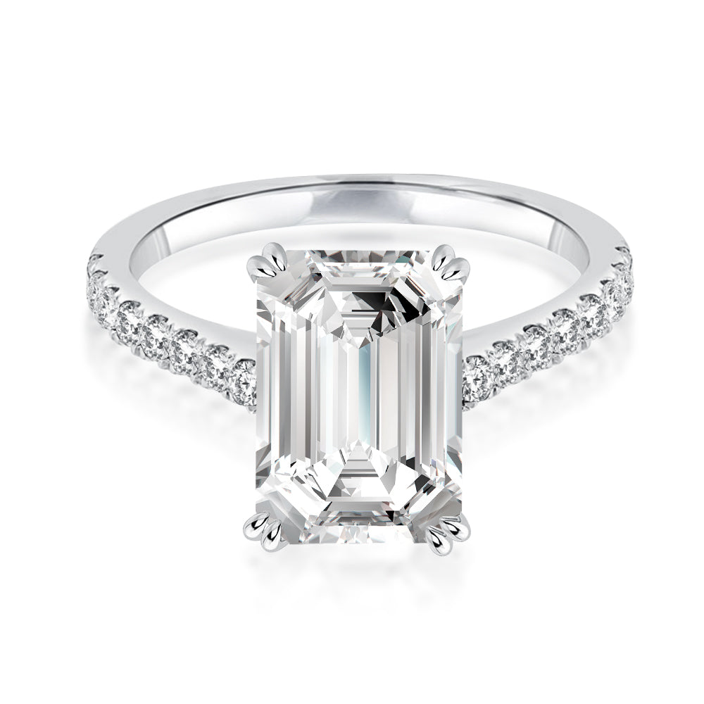 Aurevyn 4.5 Ct Emerald Cut Engagement Ring For Women
