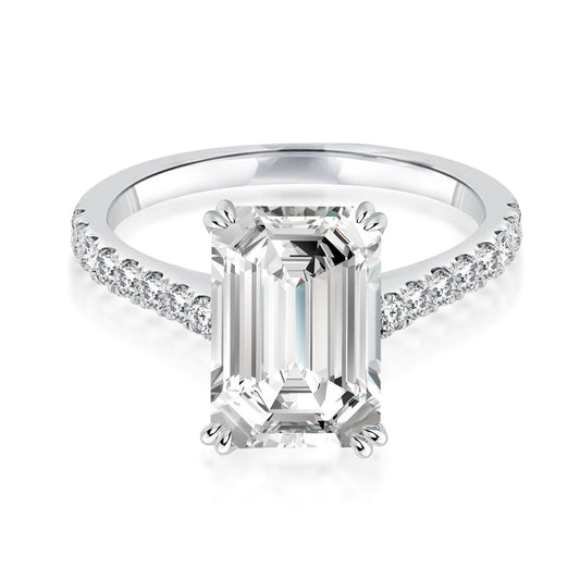 Aurevyn 4.5 Ct Emerald Cut Engagement Ring For Women