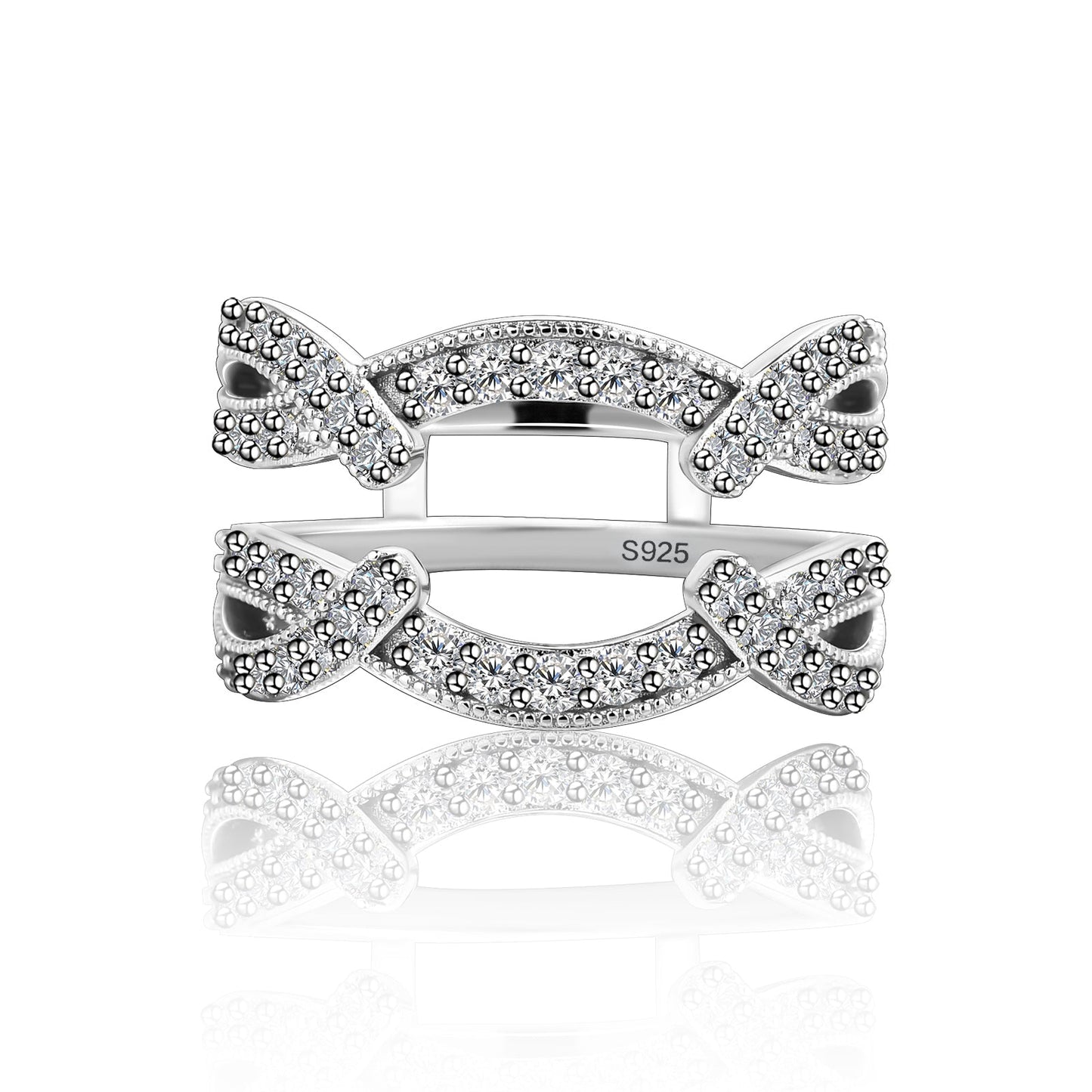Aurevyn Moissanite 1.0Ct Round Cut Jacket Wedding Band
