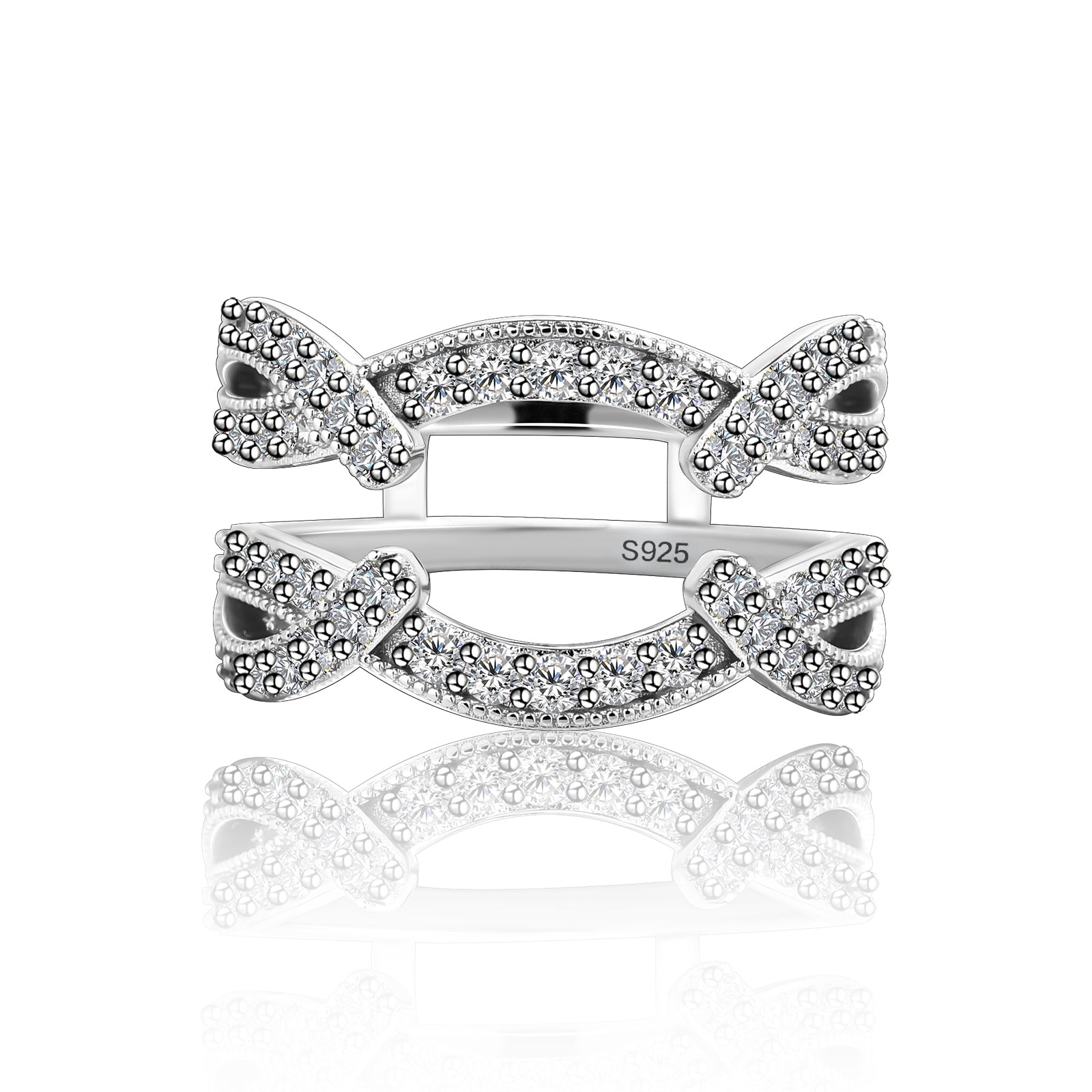 Aurevyn Moissanite 1.0Ct Round Cut Jacket Wedding Band