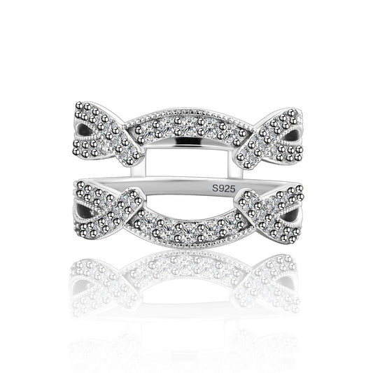 Aurevyn Moissanite 1.0Ct Round Cut Jacket Wedding Band